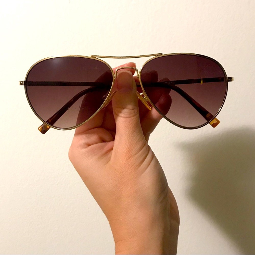 Michael Kors gold aviator sunglasses